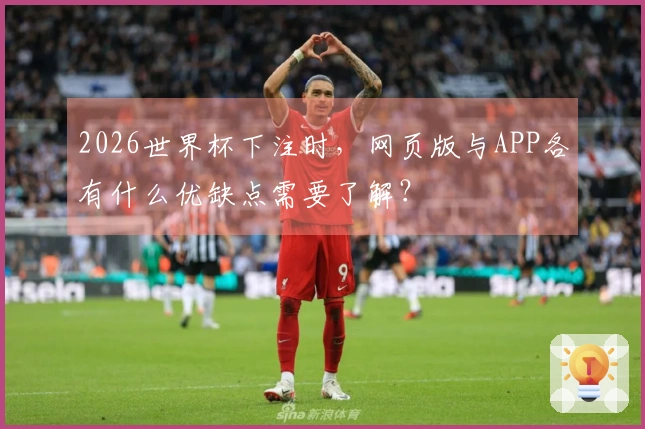 2026世界杯下注时，网页版与APP各有什么优缺点需要了解？